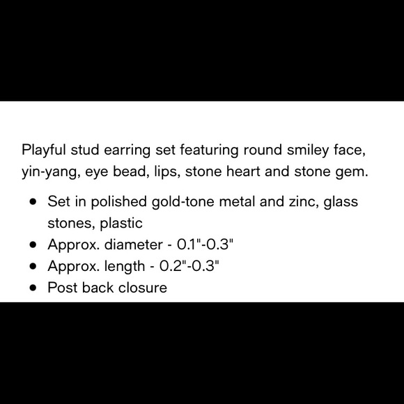 Betsey Johnson 6 mismatch stud earrings - Picture 4 of 4